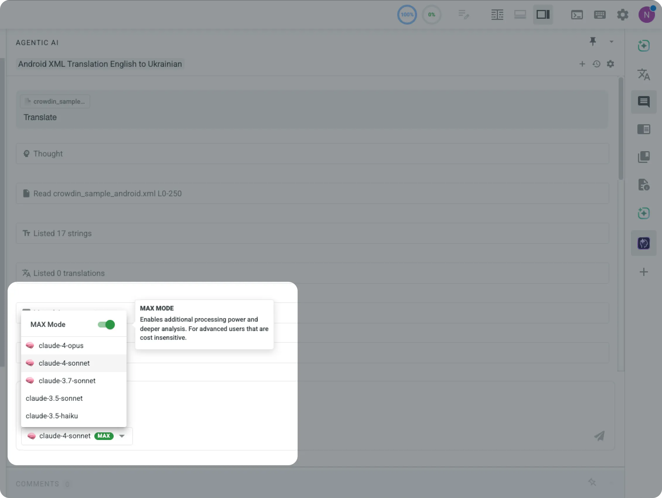 Max Mode in Agentic AI